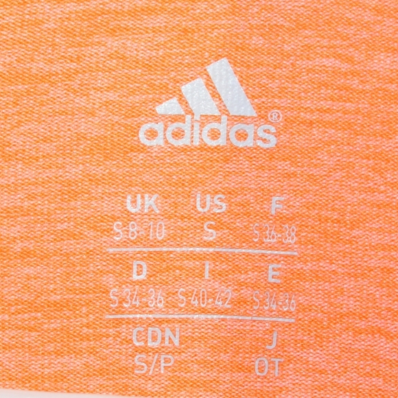 Neon Orange Adidas Top - Picture 2 of 2